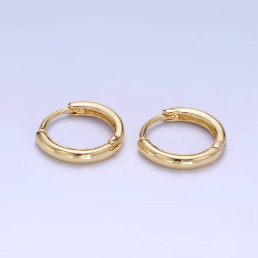 14k Gold Filled Huggie Earrings – 13mm Minimalist Everyday Style
