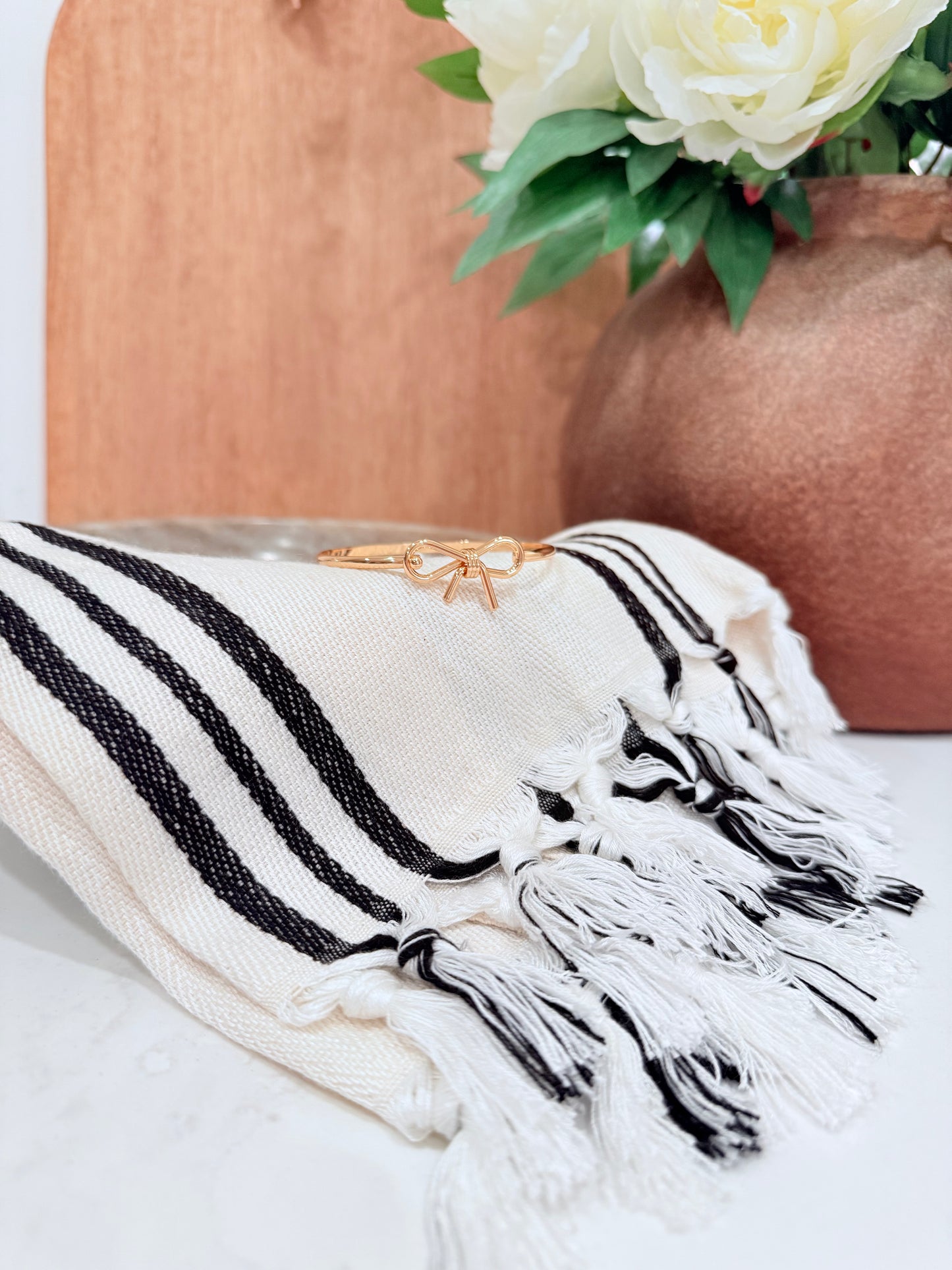 Ribbon Bow Bangle Bracelet