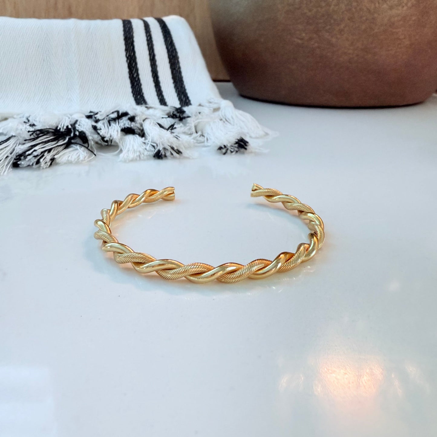 Twist Cuff Bangle (Designer Inspired)