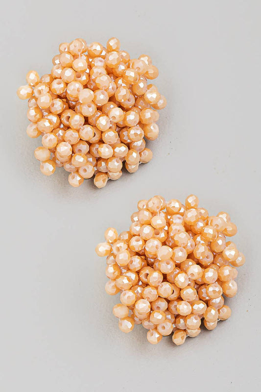 Cluster Beaded Stud Earrings