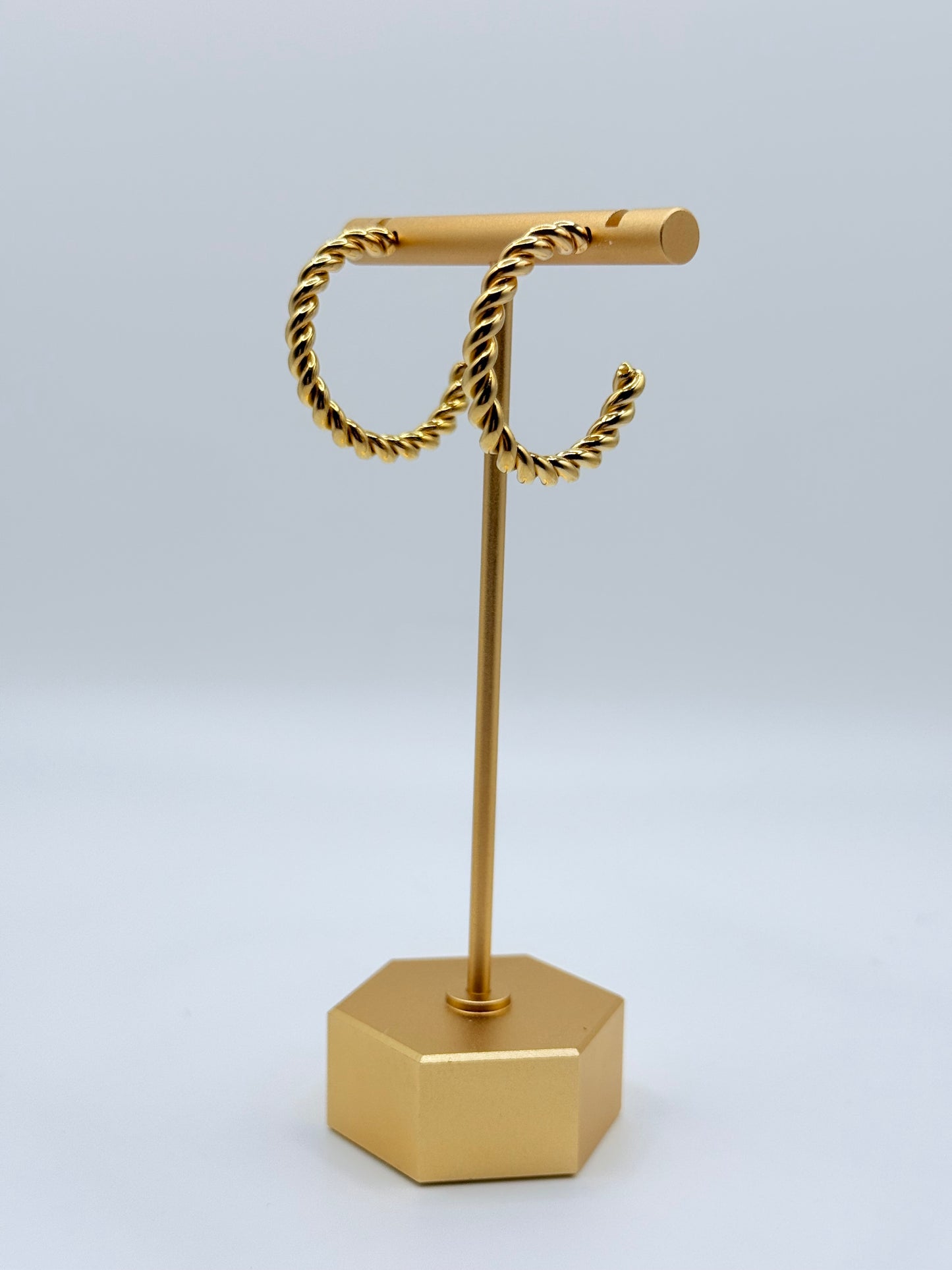 French Twisted Hoops