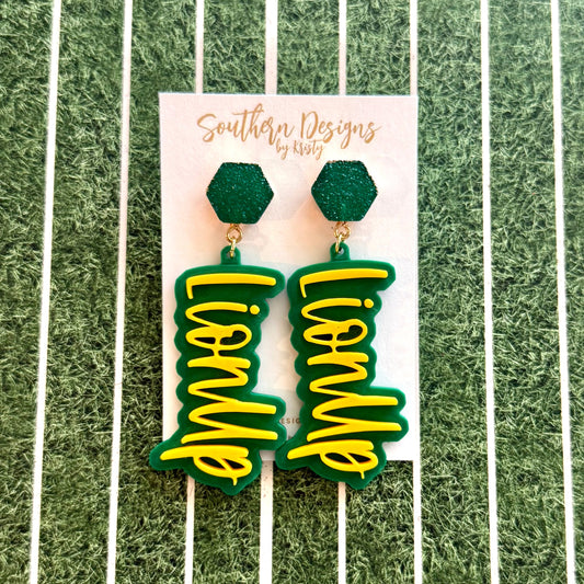 Lion Up Earrings - Spirit Statement Dangles