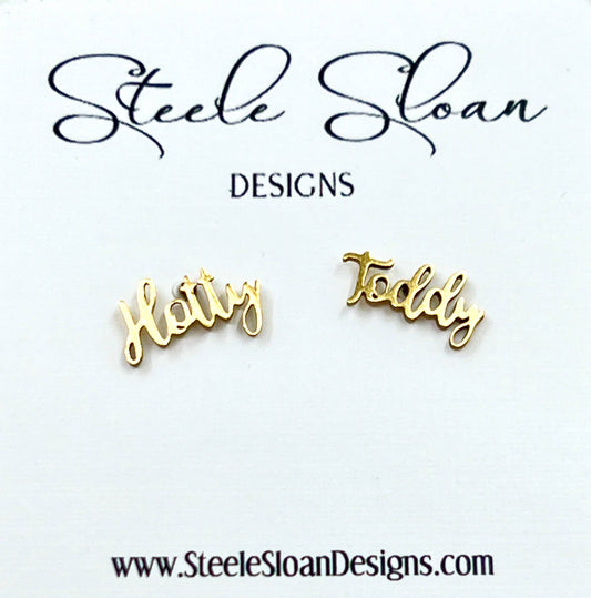 Hotty Toddy Gold Stud Earrings