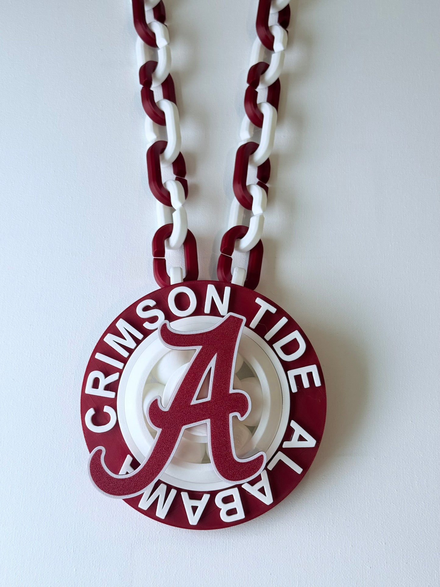 Alabama Crimson Tide Spinning Hype Chain – Game Day Fan Necklace
