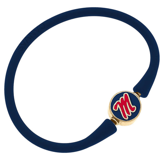 Ole Miss Rebels Enamel Silicone Bali Bracelet