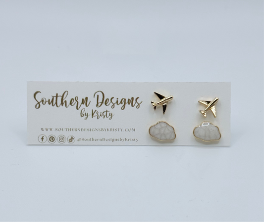 Head in the Cloud Stud Earrings Set