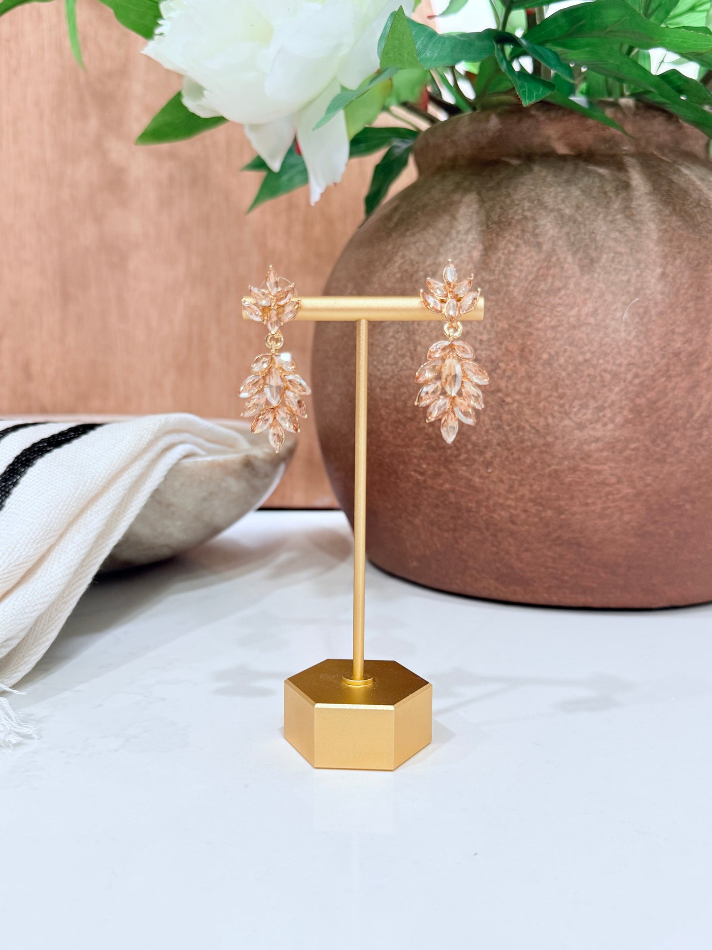 Marquise Stone Cluster Dangle Earring