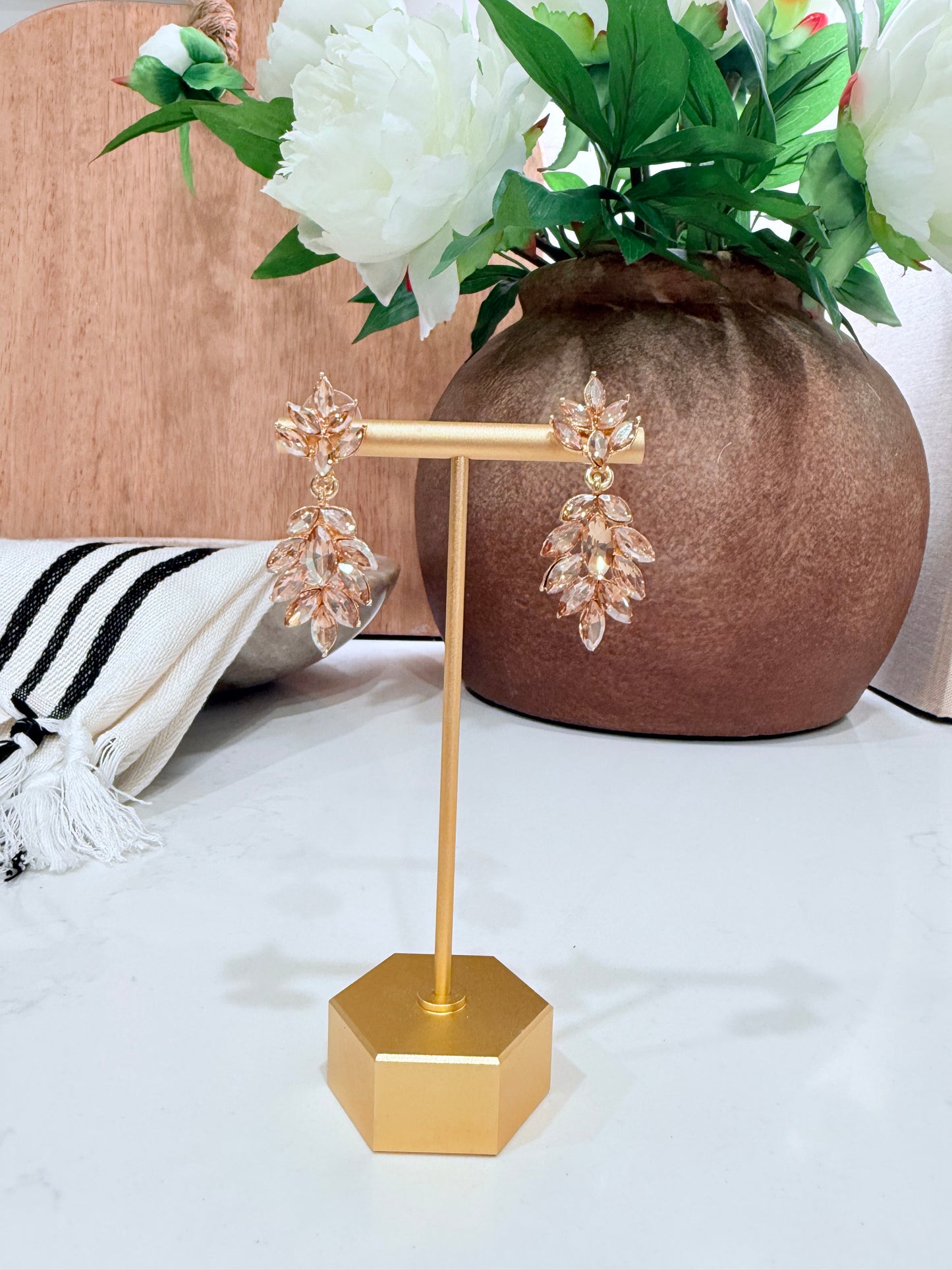 Marquise Stone Cluster Dangle Earring