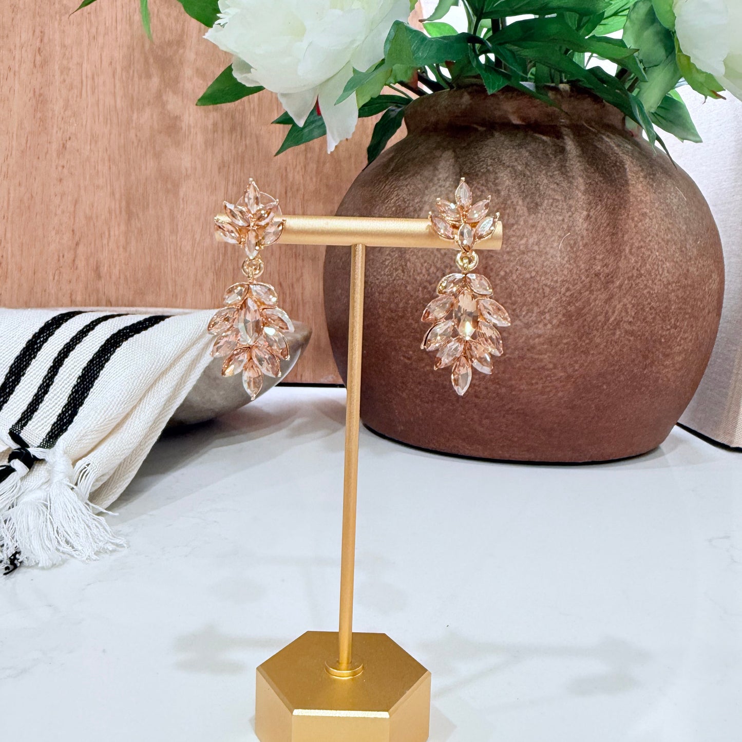 Marquise Stone Cluster Dangle Earring