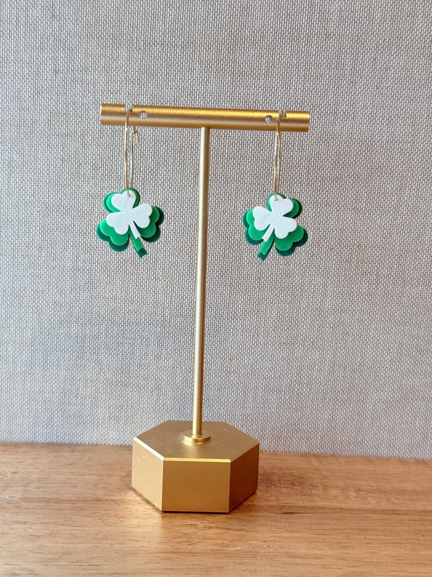Layered Clover Dangle Earrings