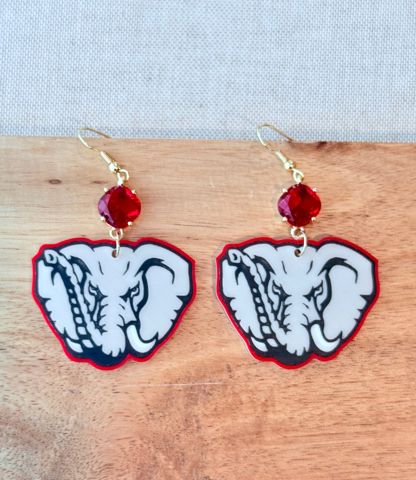 Alabama Crimson Tide Elephant Earrings – Game Day Spirit Jewelry