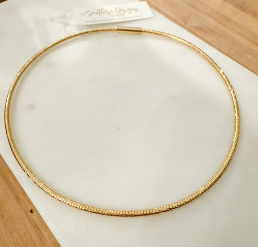 Gold Collar Choker Necklace