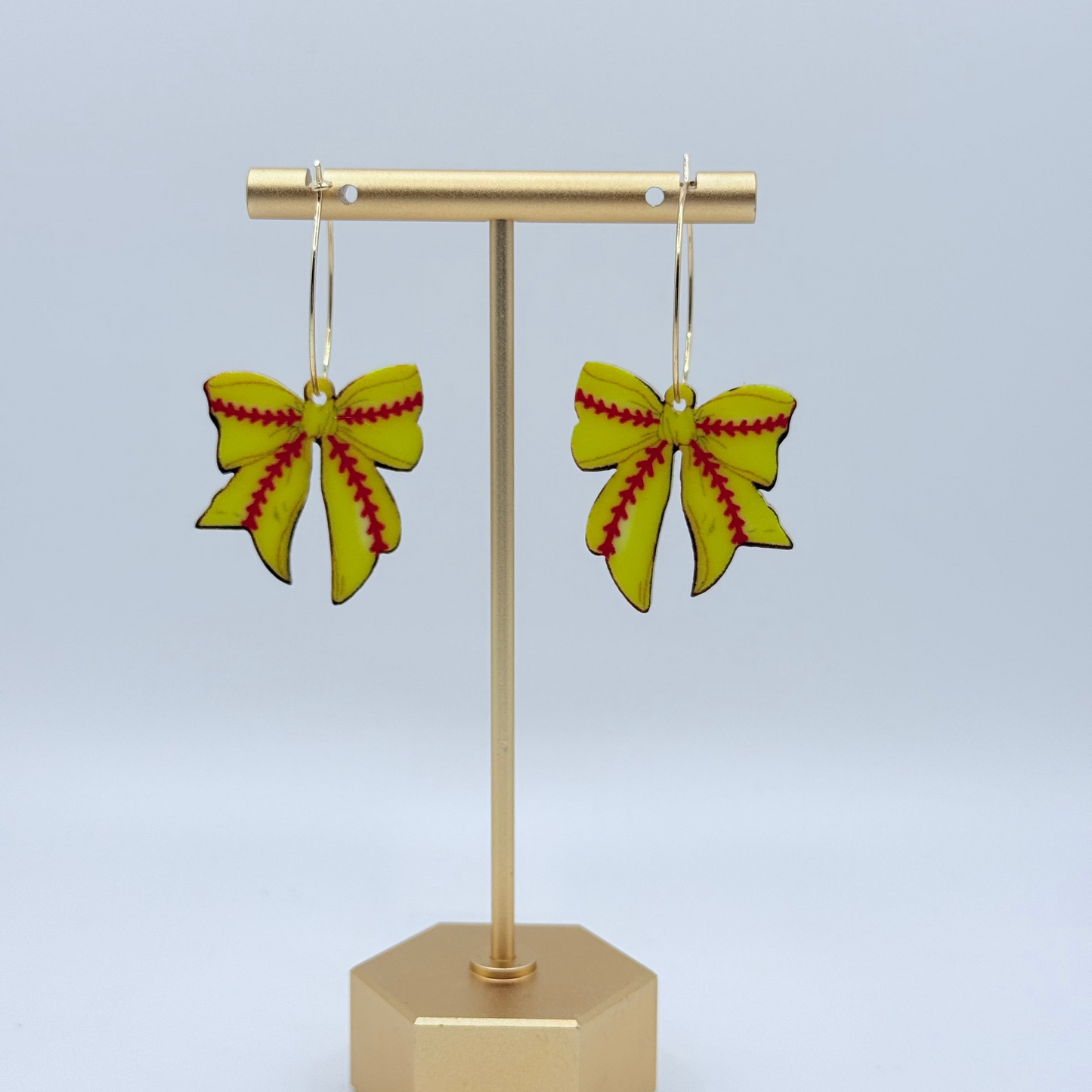 Softball Ribbon Dangle