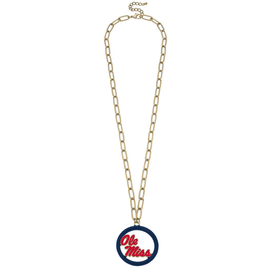 Ole Miss Rebels Logo Medallion Necklace