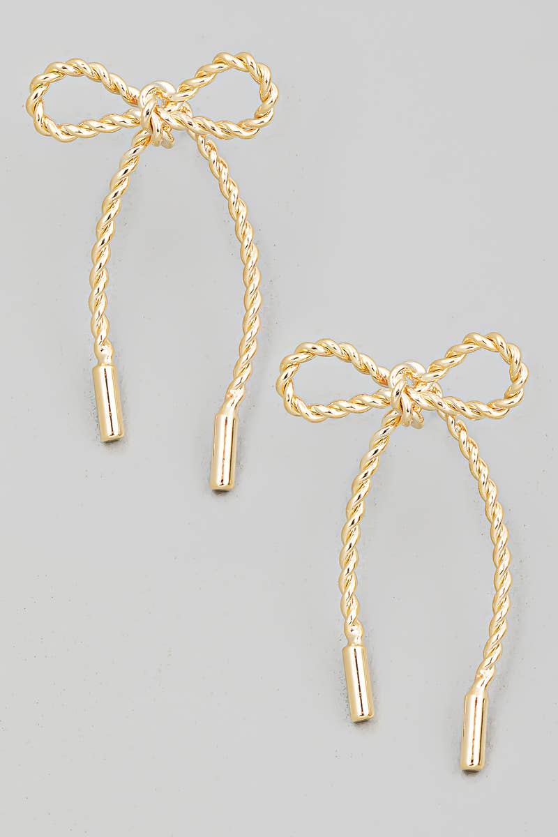 Twisted Bow Tie Earrings