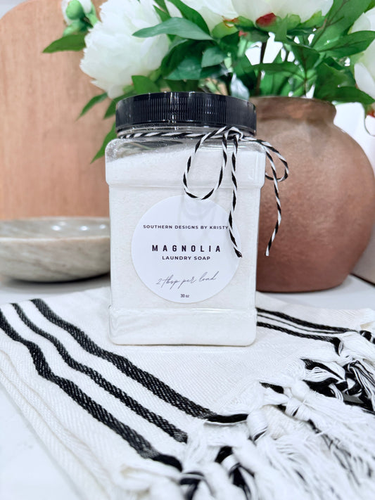 Natural handmade Magnolia laundry soap with floral packaging – eco-friendly and skin-safe