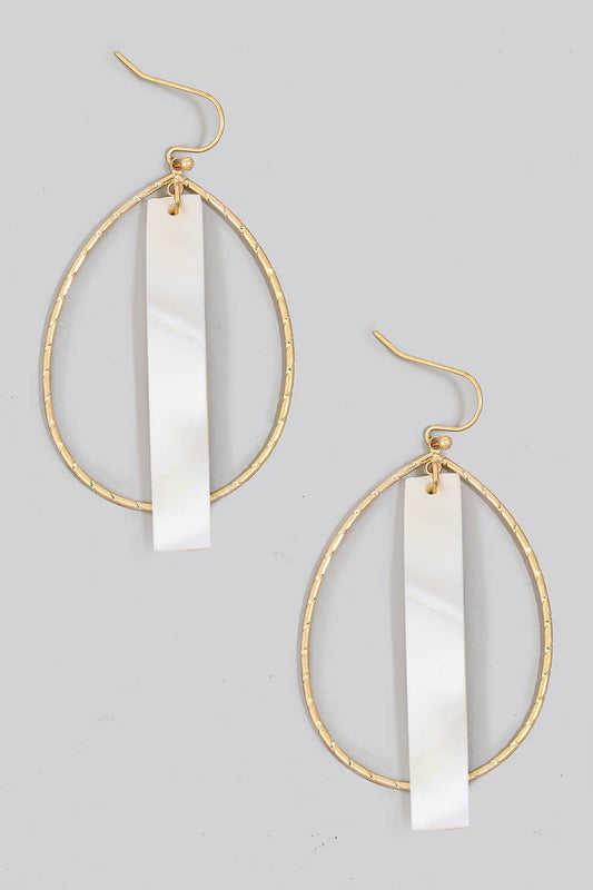 Rectangle Bar Drop Teardrop Earrings