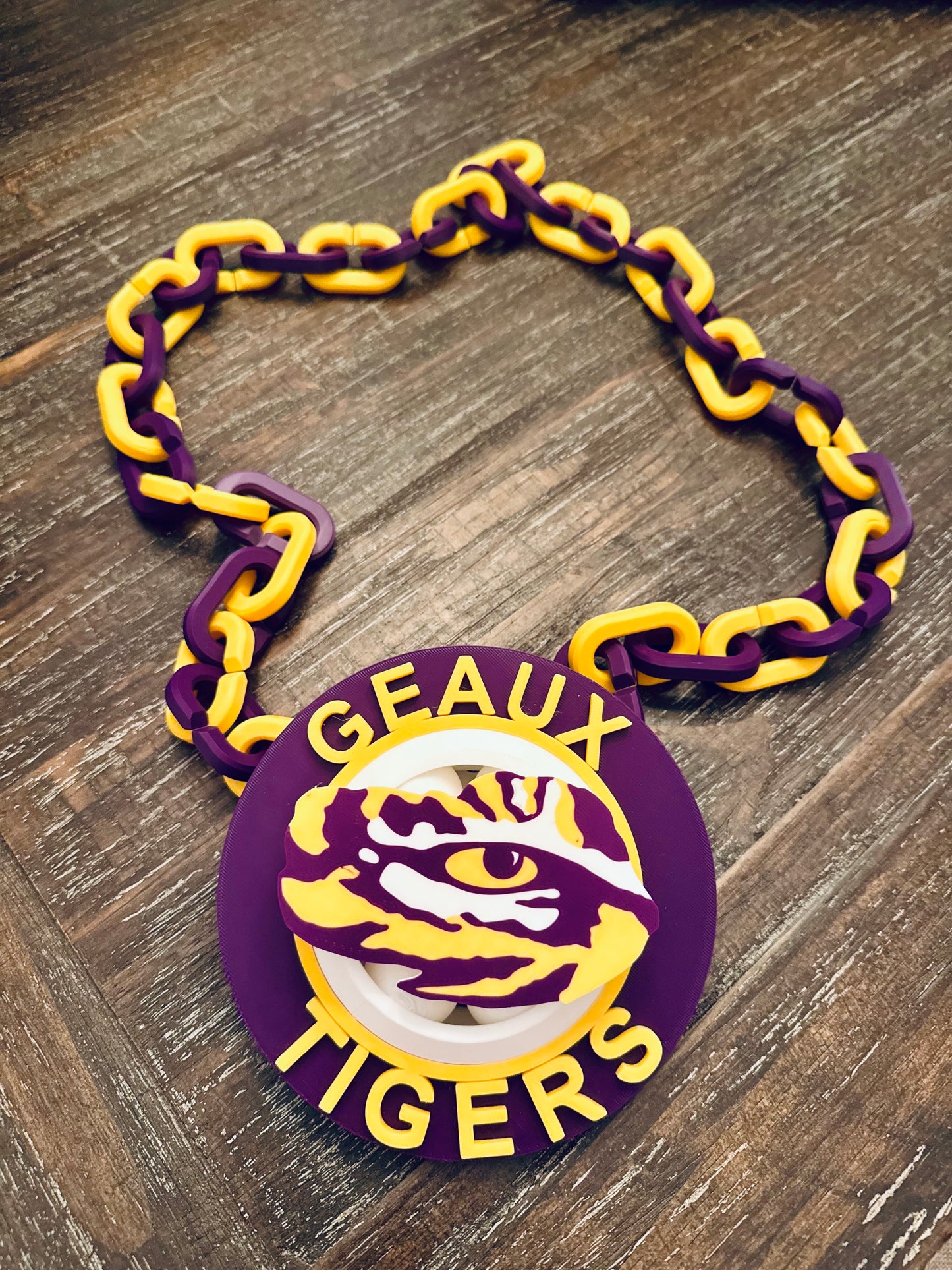 LSU Geaux Tigers Spinning Hype Chain