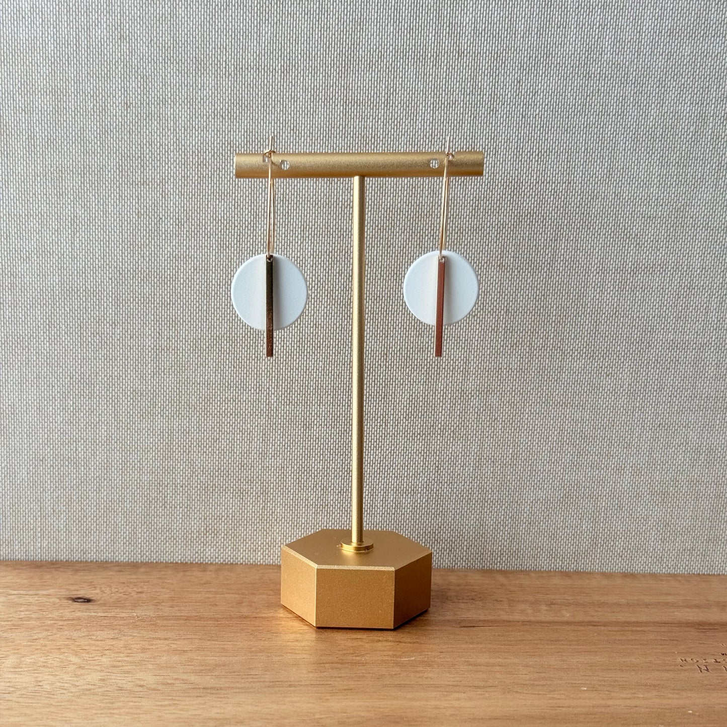 Modern Minimal Circle Bar Earrings