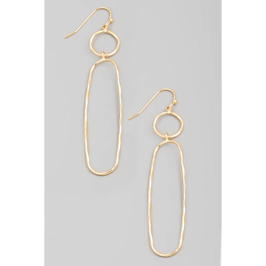 Dainty Wire Shapes Dangle Hook Earrings