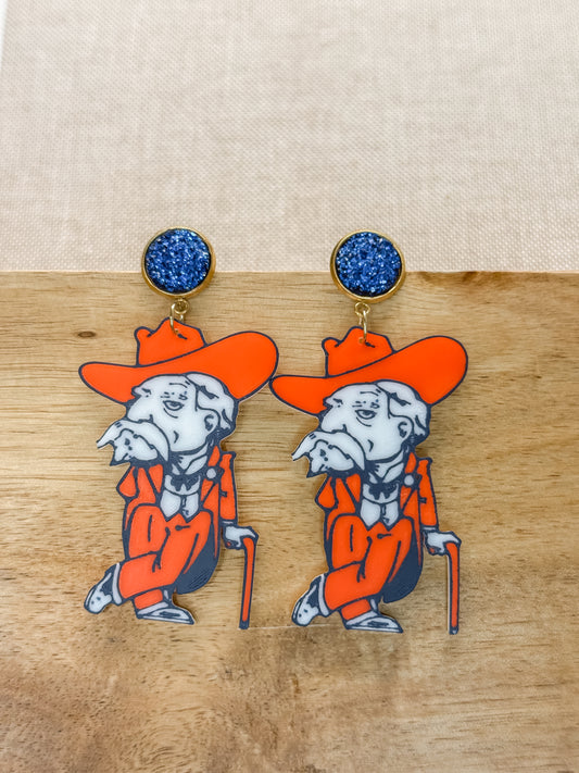Ole Miss Rebel Mascot Earrings