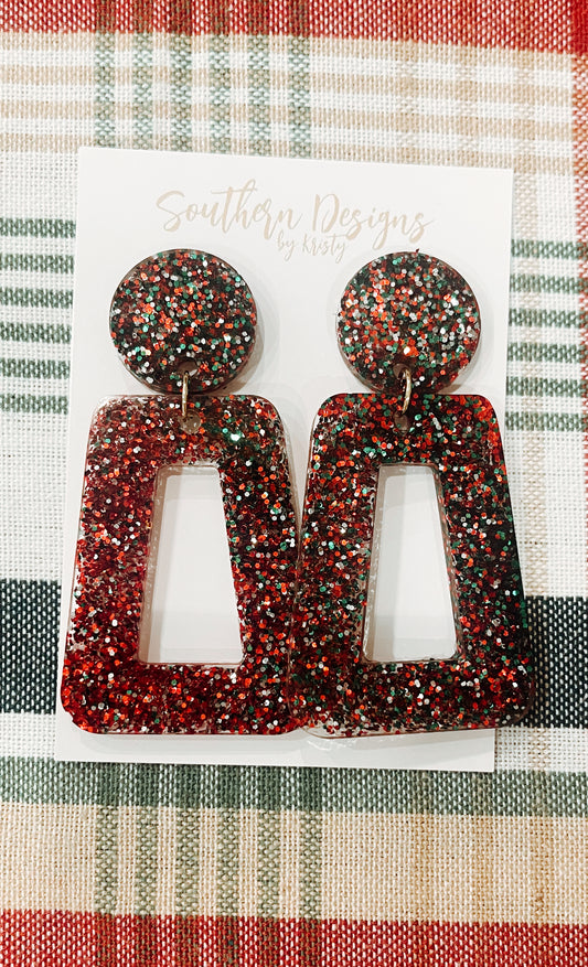 Glitter Christmas Dangles