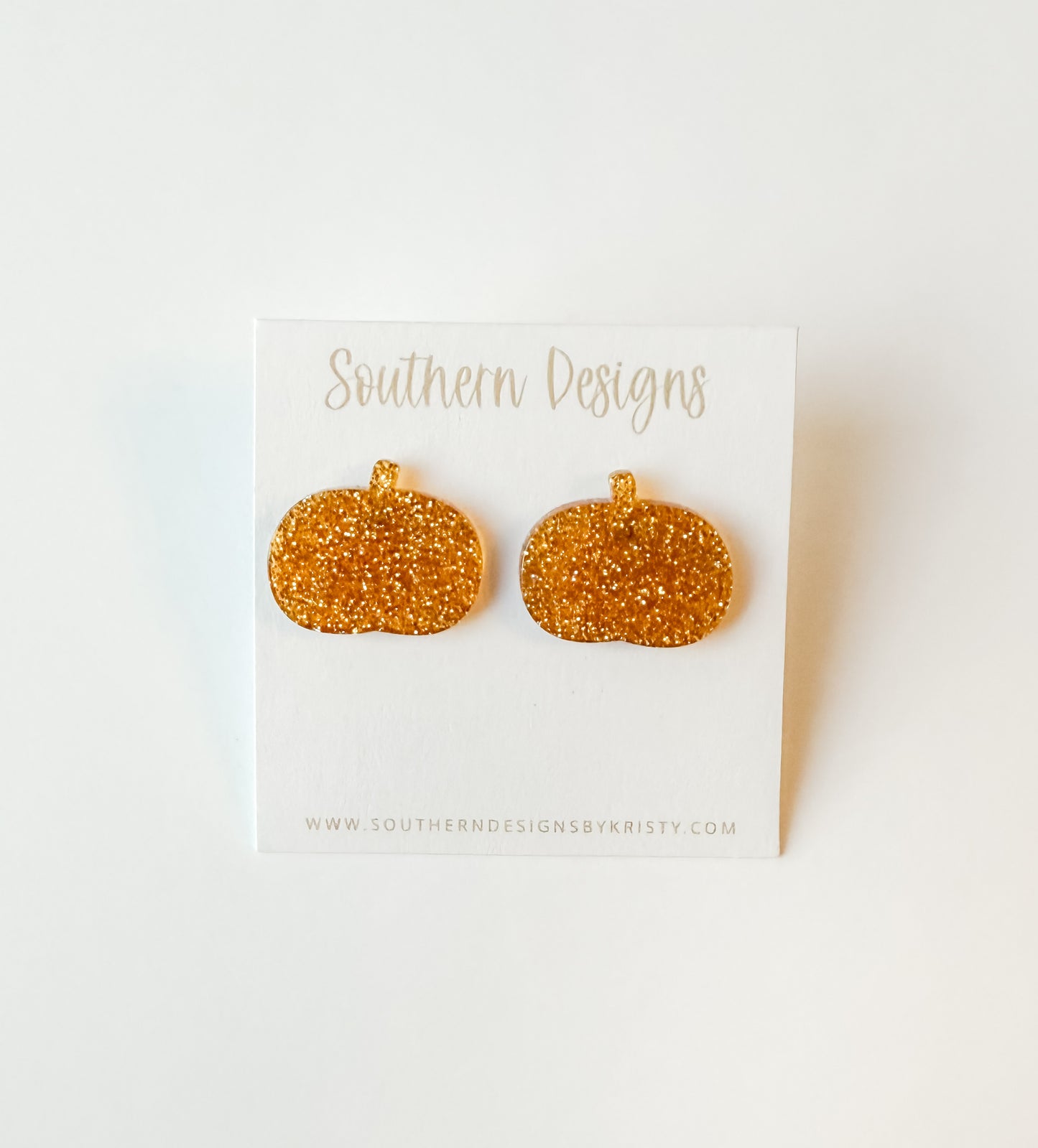 Gold Pumpkin Studs