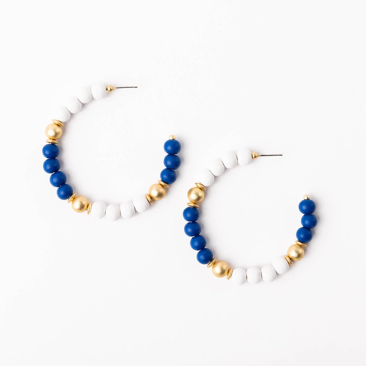 Earrings Janette Blue & White