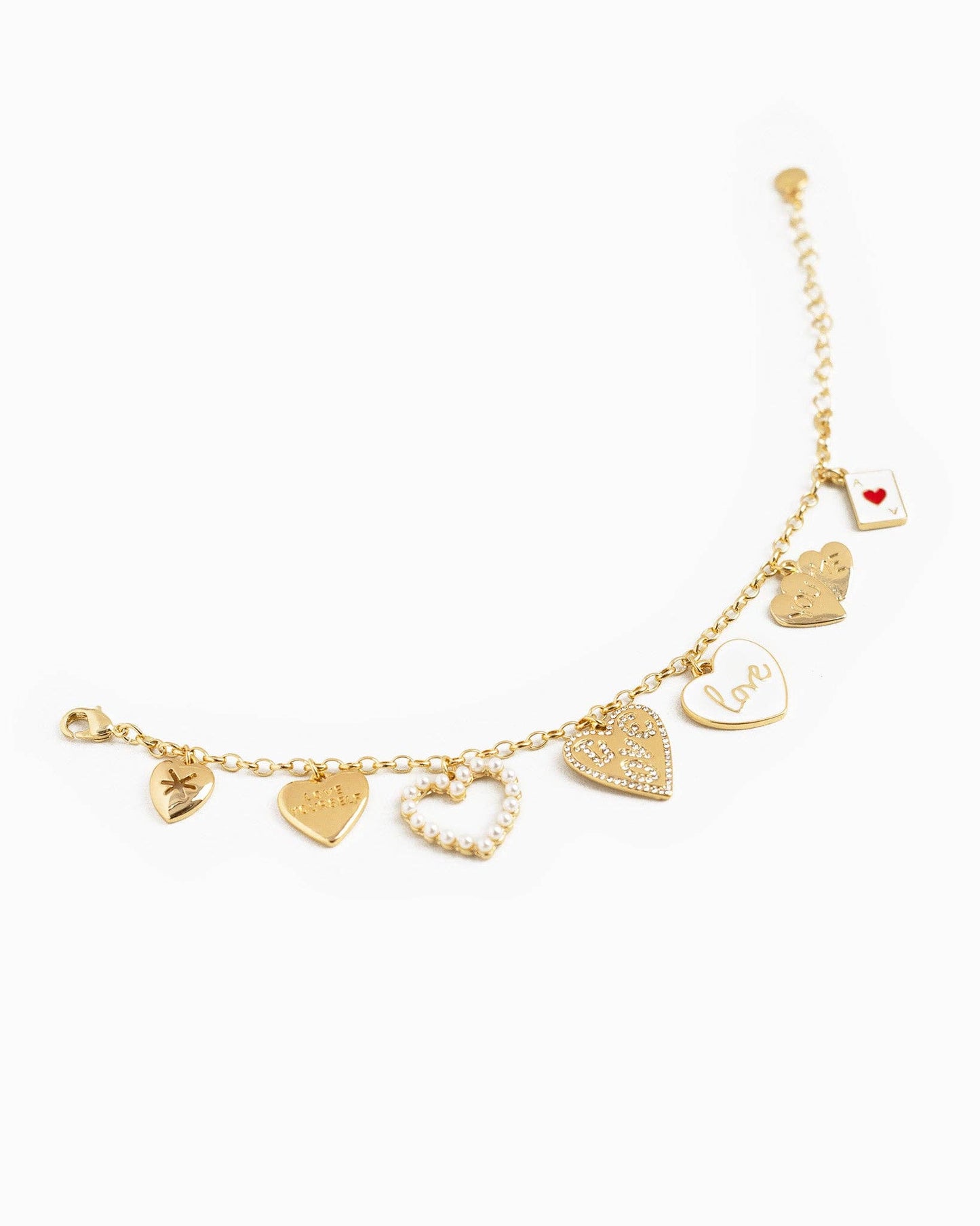 Love Multi Heart Charm Bracelet