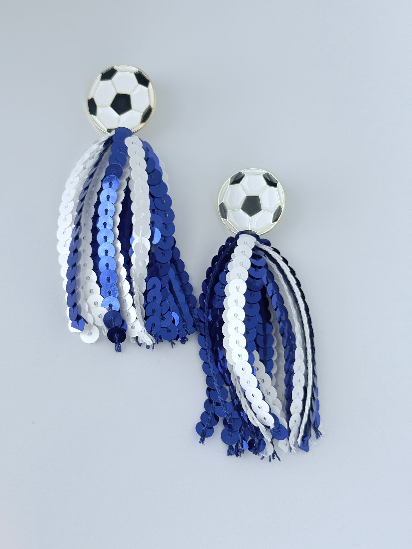 Soccer or Baseball Spirit Sequin Earrings – Customizable Team Colors