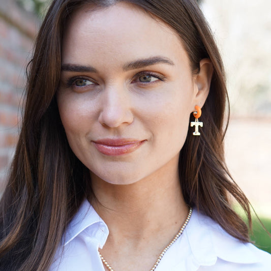 Tennessee Vols Logo Huggie Hoop Earrings