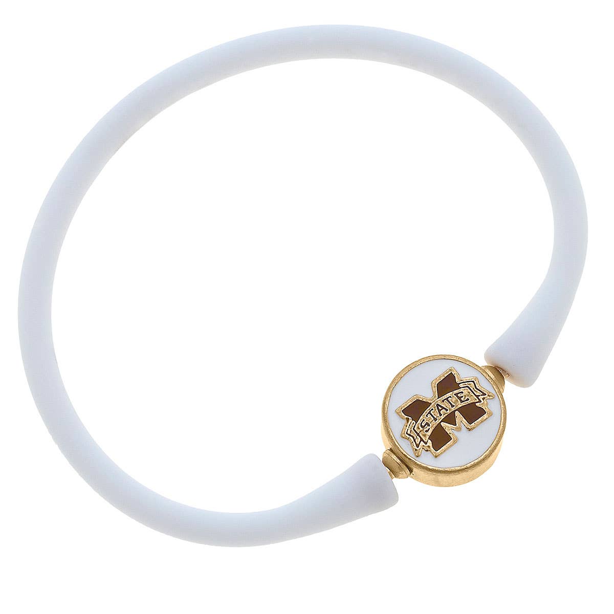 Mississippi State Bulldogs Enamel Silicone Bali Bracelet