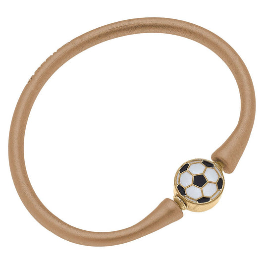 Enamel Soccer Ball Silicone Bali Bracelet