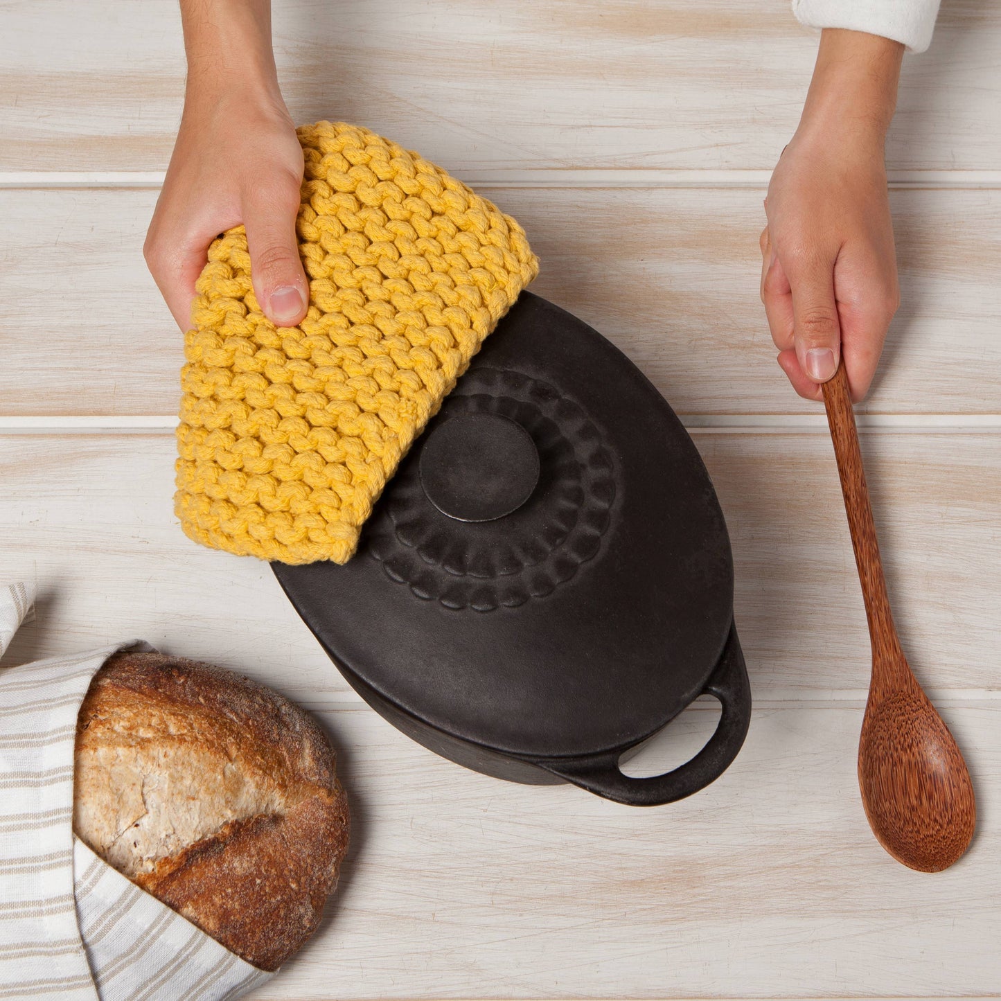 Ochre Knit Potholder from Danica Heirloom