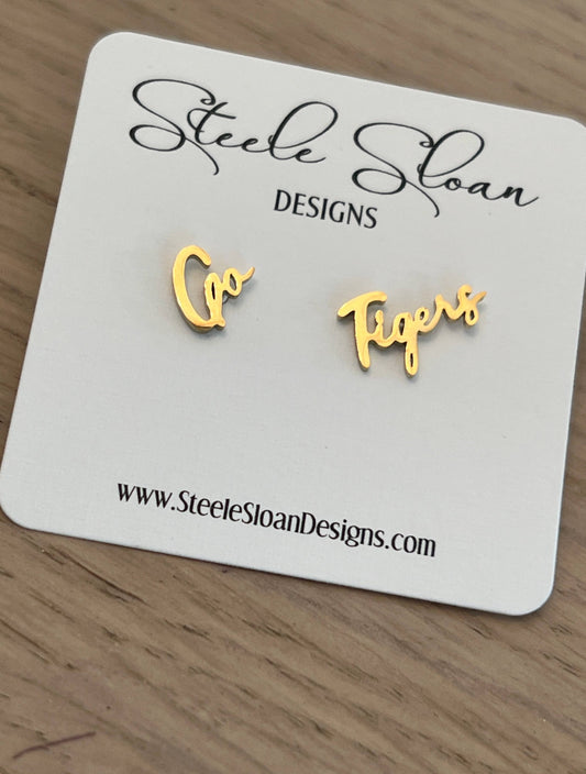 Go Tiger Game Day Stud Earrings