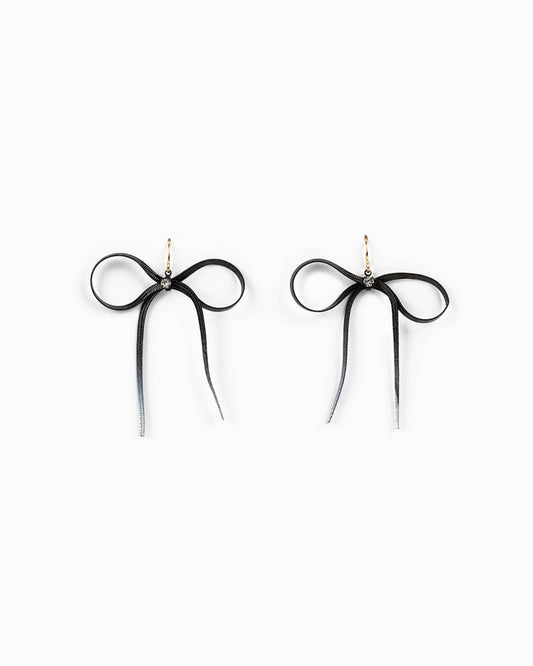 Ombre Snake Chain Bow Earrings