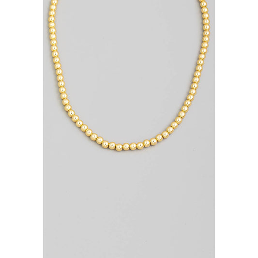 Gold Dipped Ball Beaded Necklace