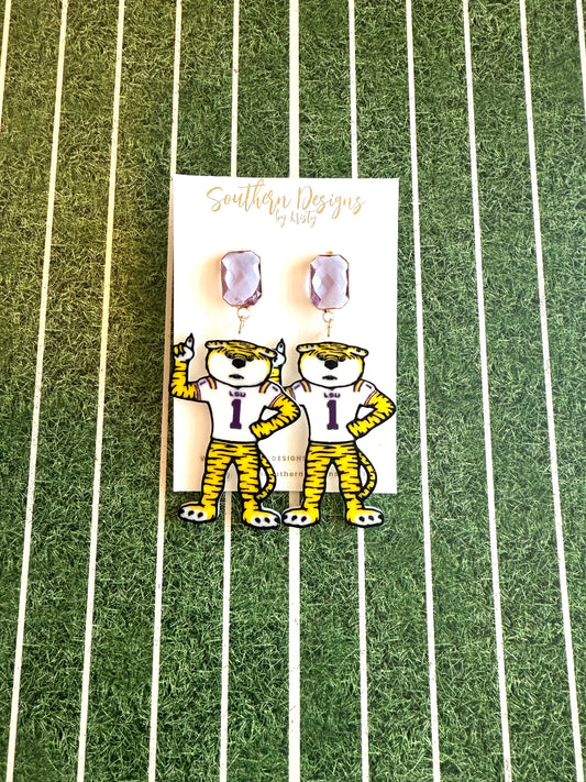 LSU Tiger Earrings