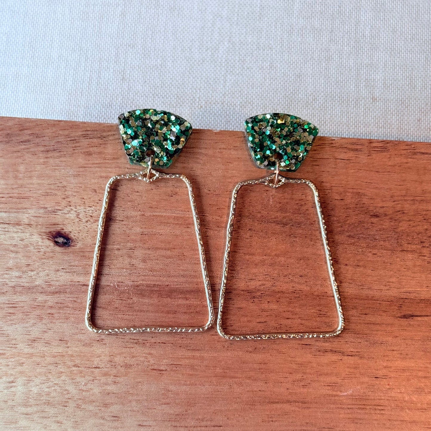 Emerald Halo Earrings