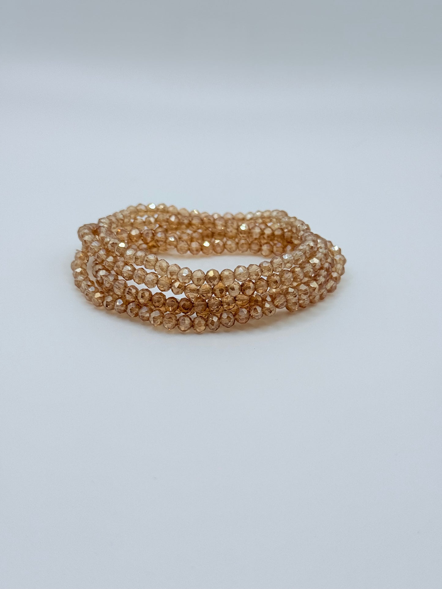 Beaded Bracelet Set – 5-Piece Stackable Stretch Bracelets for Women
