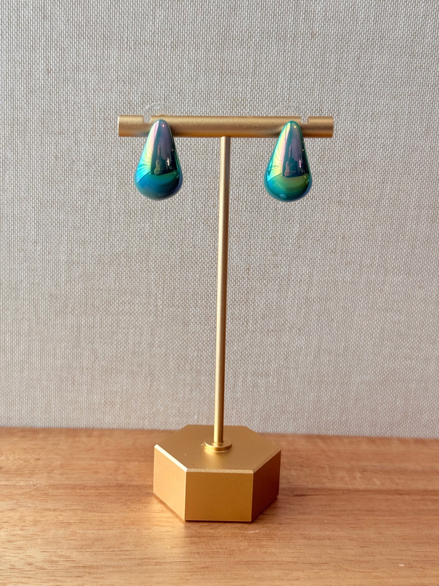 Statement Teardrop Earrings – Glossy & Textured Finishes