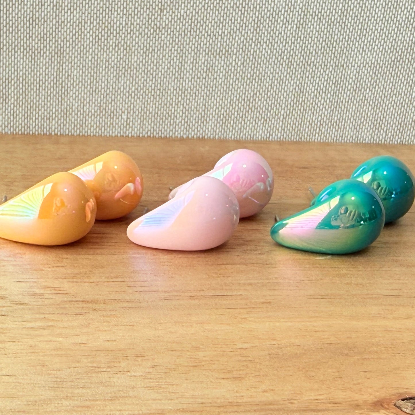 Statement Teardrop Earrings – Glossy & Textured Finishes