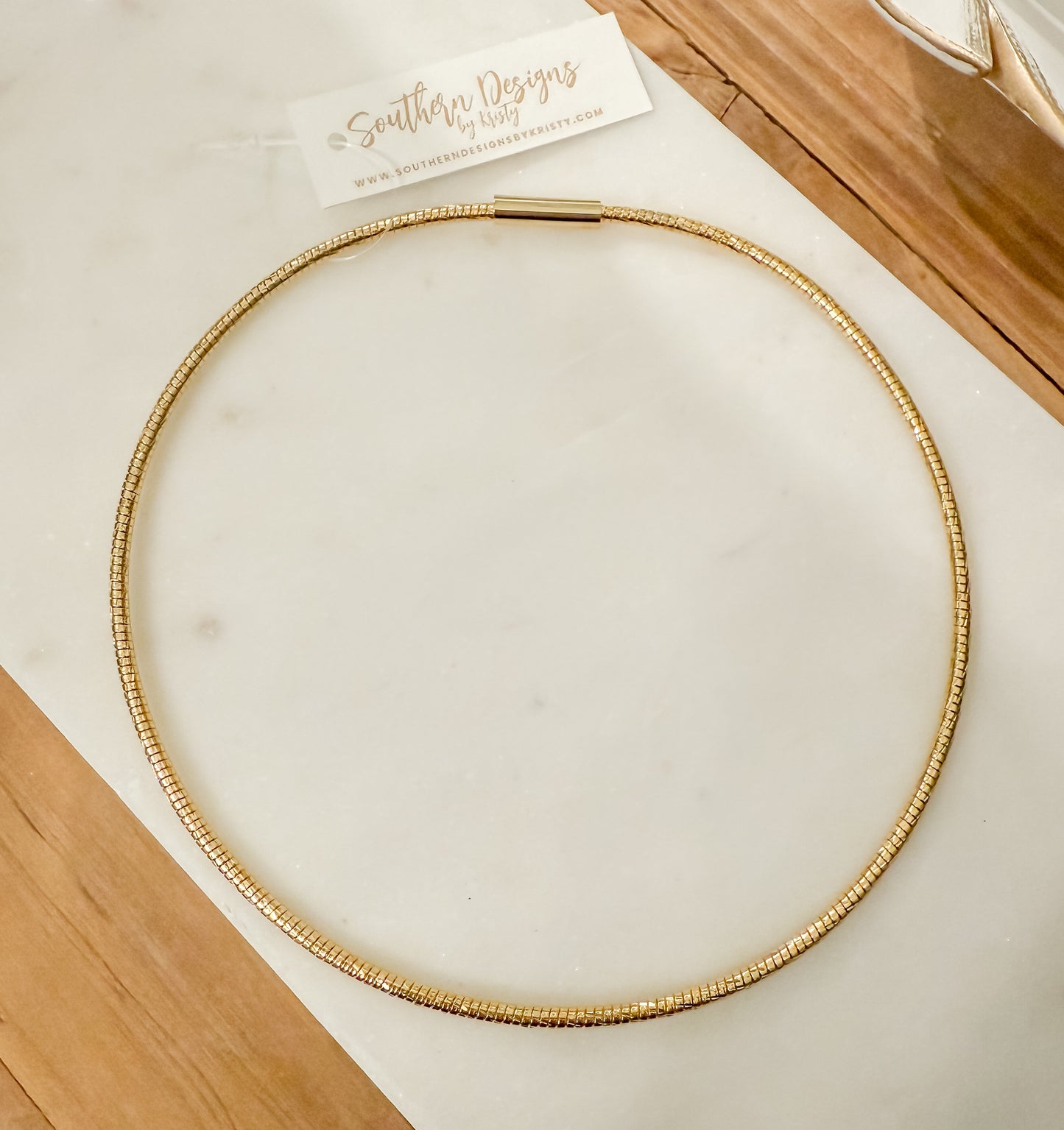 Gold Collar Choker Necklace