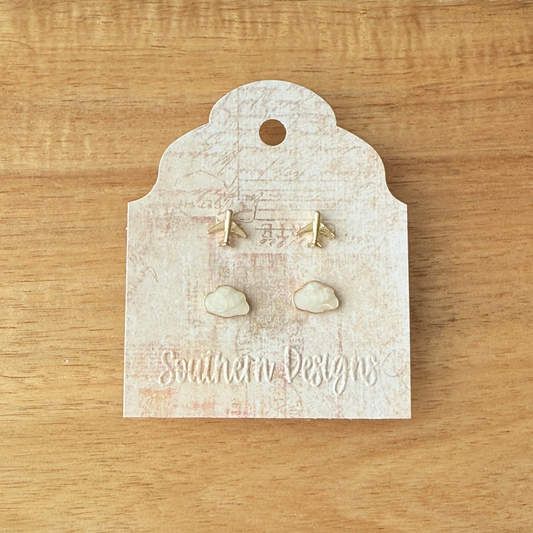 Head in the Cloud Stud Earrings Set