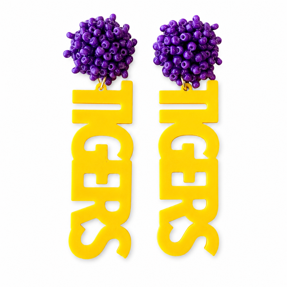 TIGERS Vertical Statement Earrings