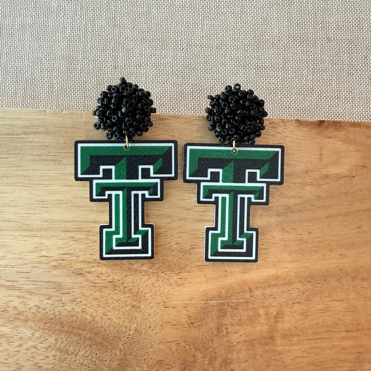 Custom Team Logo with Seed Beaded Topper