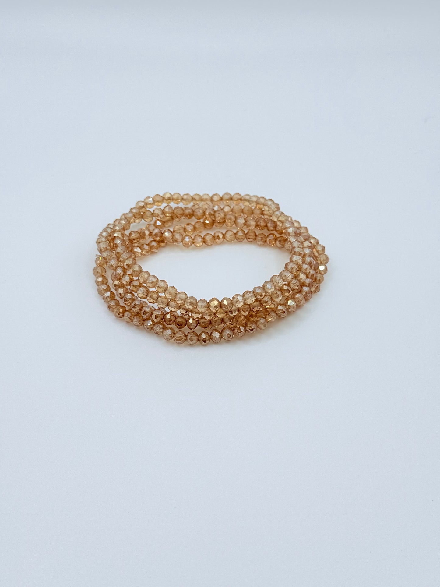 Beaded Bracelet Set – 5-Piece Stackable Stretch Bracelets for Women