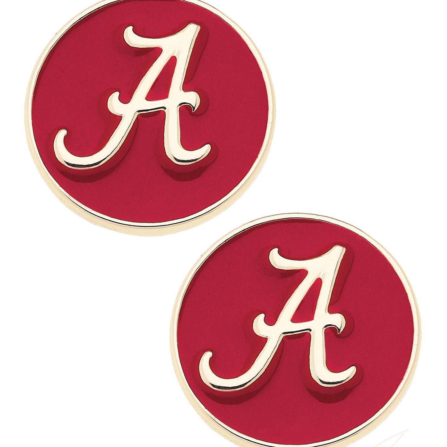 Alabama Crimson Tide Logo Circle Stud Earrings