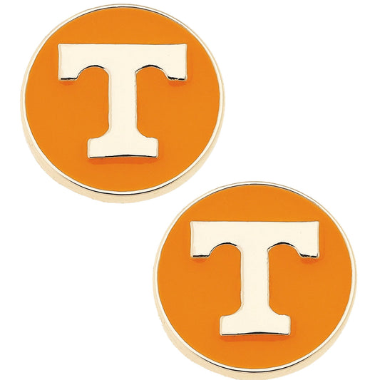 Tennessee Vols Logo Circle Stud Earrings