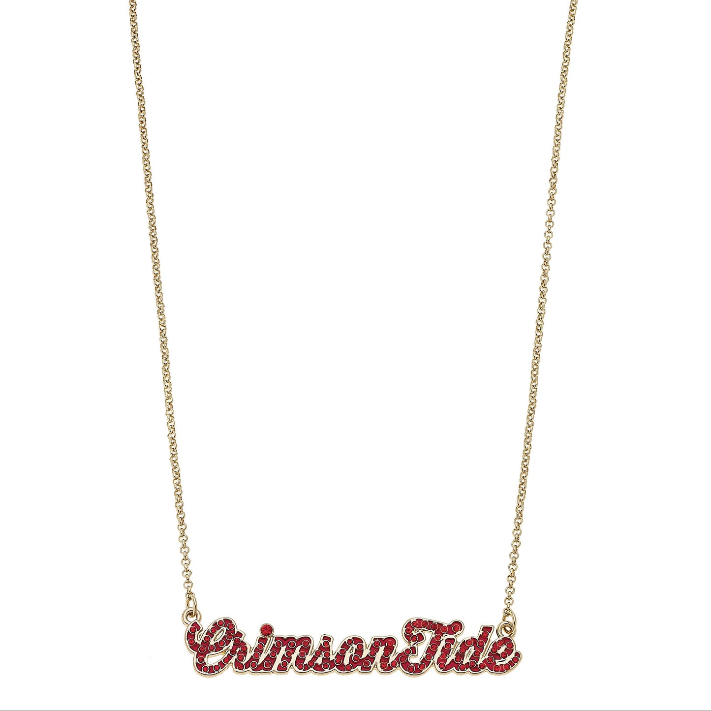 Alabama Crimson Tide Pave Autograph Enamel Necklace